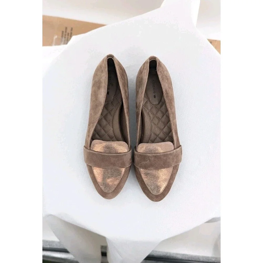 Birdies Sz 8.5 The Blackbird Oak Shimmer Loafer Bohemian Preppy Glam Office Work